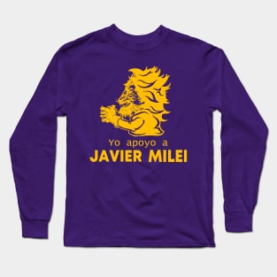 "Yo apoyo a Javier Milei" LOGO Long Sleeve T-Shirt